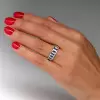 2.35ct Baguette Cut Blue Sapphire Eternity Band