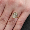 3ct Bezel Set Oval Cut Simple Modern Engagement Ring