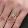 3ct Bezel Set Oval Cut Simple Modern Engagement Ring