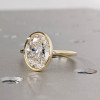 3ct Bezel Set Oval Cut Simple Modern Engagement Ring