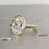 3ct Bezel Set Oval Cut Simple Modern Engagement Ring
