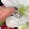 1.25ct Heart Cut White Sapphire Eternity Band