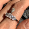 3ctw Oval and Pear Cut Drop Wedding Band