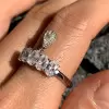 3ctw Oval and Pear Cut Drop Wedding Band