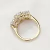 8ctw Oval Cut Under Halo Three Stone Engagement Ring