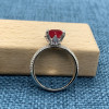 3ct Cushion Cut Ruby Engagement Ring