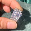 3ct Princess Cut White Sapphire Wedding Ring Set