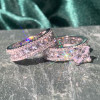 3ct Princess Cut White Sapphire Wedding Ring Set