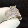3ct Princess Cut White Sapphire Wedding Ring Set