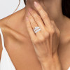 3ct Princess Cut White Sapphire Wedding Ring Set