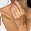 3ct Princess Cut White Sapphire Wedding Ring Set