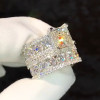 3ct Princess Cut White Sapphire Wedding Ring Set