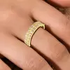 1.95ct Round Cut White Sapphire Half Double Row Band in Gold