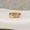 East-west Marquise Cut White Sapphire Dainty Engagement Ring