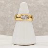 East-west Marquise Cut White Sapphire Dainty Engagement Ring