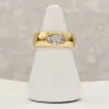 East-west Marquise Cut White Sapphire Dainty Engagement Ring