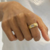 East-west Marquise Cut White Sapphire Dainty Engagement Ring