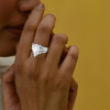2ct Pear Cut Split Shank Engagement Ring
