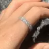 4.5ct Marquise Cut White Sapphire 2 Rows Eternity Band