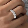 Round Cut White Sapphire Classic Dainty Wedding Band
