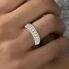 Round Cut White Sapphire Classic Dainty Wedding Band