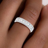 Round Cut White Sapphire Classic Dainty Wedding Band