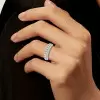 Round Cut White Sapphire Classic Dainty Wedding Band