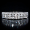 Round Cut White Sapphire Classic Dainty Wedding Band