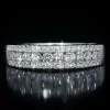 Round Cut White Sapphire Classic Dainty Wedding Band