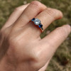 1ct Three-Stone Round Cut White Sapphire Engagement Ring