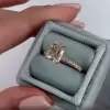 5ct Radiant Cut White Sapphire Engagement Ring in Gold