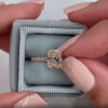 5ct Radiant Cut White Sapphire Engagement Ring in Gold