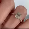5ct Radiant Cut White Sapphire Engagement Ring in Gold