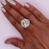 6ct Radiant Cut White Sapphire Engagement Ring
