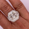 6ct Radiant Cut White Sapphire Engagement Ring
