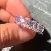 2.8ctw Round Cut Five-stone Wedding Band