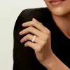 3ct Cushion Cut White Sapphire Half Wedding Band