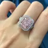 5.5ct Radiant Cut Pink Sapphire Engagement Ring