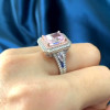 5.5ct Radiant Cut Pink Sapphire Engagement Ring