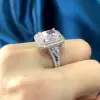 5.5ct Radiant Cut Pink Sapphire Engagement Ring