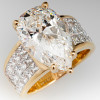 10ct Wide Shank Pear Cut Engagement Ring