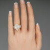 10ct Wide Shank Pear Cut Engagement Ring