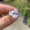 10ct Wide Shank Pear Cut Engagement Ring