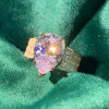 10ct Wide Shank Pear Cut Engagement Ring