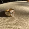10ct Wide Shank Pear Cut Engagement Ring