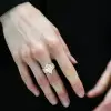 10ct Wide Shank Pear Cut Engagement Ring