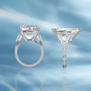 18ct Pear Cut White Sapphire Classic Engagement Ring