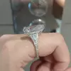 18ct Pear Cut White Sapphire Classic Engagement Ring