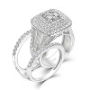 6.8ct Princess Cut White Sapphire 2pcs Bridal Set