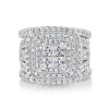 6.8ct Princess Cut White Sapphire 2pcs Bridal Set